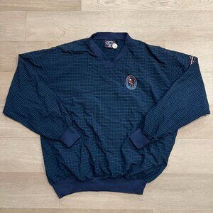 Vintage 1999 US Open Pinehurst Starbus Golf Pullover Long Sleeve V Neck Shirt